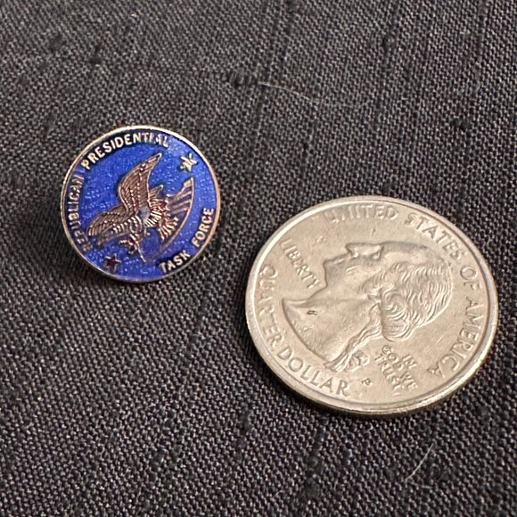 Vintage Republican Presidential Task Force Tie Tack Pin Enameled Metal - Picture 2 of 4